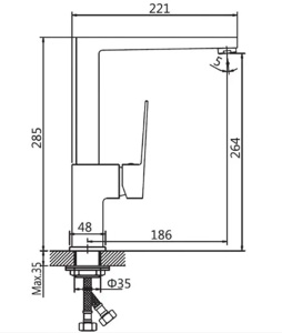 Смеситель для кухонной мойки AV Engineering AVWMT4-A923-618