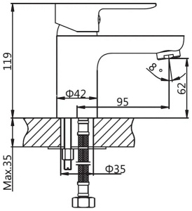 Смеситель для умывальника AV Engineering AVLOR1-A359-623