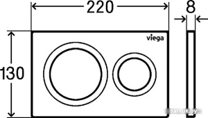 Панель смыва Viega Visign for Style 20 8610.1 (альпийский белый) 773 793 фото 2