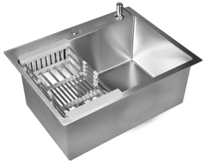 Кухонная мойка Wisent WS-35848+WW405A+W302644 с коландером и дозатором