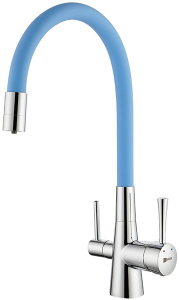 Смеситель для кухонной мойки Lemark Comfort LM3075C-SkyBlue с подключением к системе очистки воды