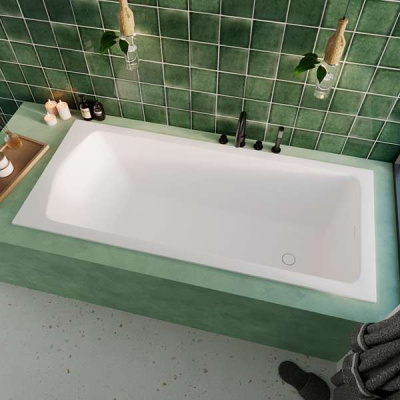 Ванна из искусственного камня Whitecross Coin белый матовый Solid Surface