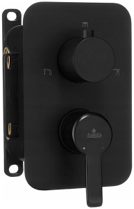 Смеситель встраиваемый Deante Arnika Nero Box BXY NQAM наружная часть (3 функции)