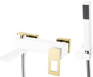 Смеситель для ванны Boheme Q 143-WG White Gold