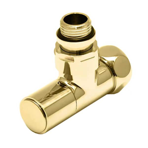 Комплект вентилей угловых колпачковых 3/4''х1/2" Г/Ш золото