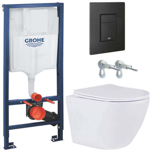 Комплект инсталляции Grohe Solido 38811KF0 с унитазом Roxen Antares 530185-01 Rimless Soft Close