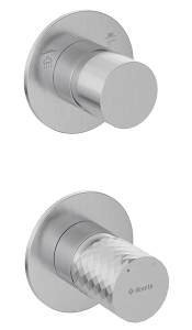 Смеситель встраиваемый Deante Silia Hexa Steel BHS F44P (2 функции)