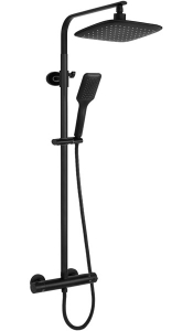 Душевая стойка Rea Tom Black REA-P7101 с термостатом