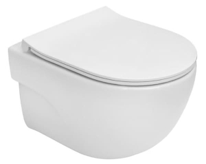 Подвесной унитаз Roca Meridian-N Rimless укороченный с сиденьем Slim Soft Close