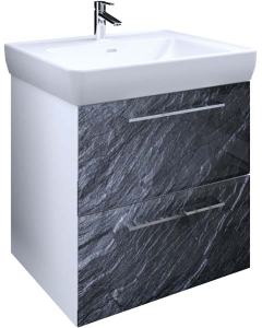 Тумба под умывальник 1Marka Visbaden 60П / 70П 2в.я. Black stone