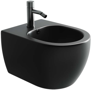 Подвесное биде CeramicaNova Play CN3002MB с донным клапаном