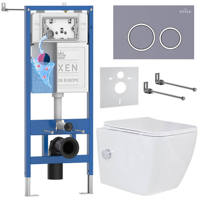 Комплект инсталляции 6 в 1 Roxen StounFix Dual Fresh 966127 с аромадозатором