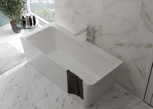 Ванна из искусственного камня Belux Турин ТУ-1600 белый матовый Solid Surface