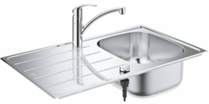 Кухонная мойка Grohe K200 31552SD1 + смеситель Grohe Eurosmart 33281003