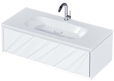 Тумба под умывальник 1Marka Glace 100П 1 в.я. White верх