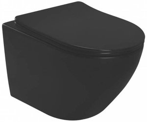 Подвесной унитаз Rea Carlo Carlo Mini Rimless Black Mat C8489