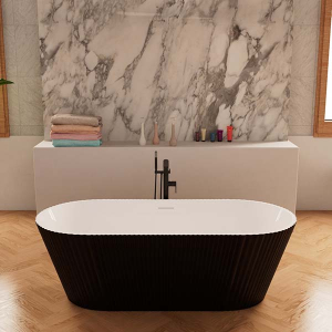 Акриловая ванна Frank F6103 White / Black, 170х75, белый, черный