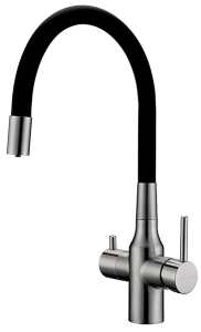 Смеситель для кухонной мойки Paulmark Salix Sa213419-NI(BS) / Sa213419-CR с подключением к фильтру воды