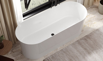 Ванна из искусственного камня Belux Берген Бг-1700 белый матовый Solid Surface