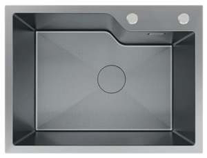 Кухонная мойка Axus LS-6045BD с коландером, дозатором и держателем губки