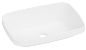 Умывальник Belux Джаз 540 прямоугольник белый матовый Solid Surface