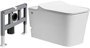 Подвесной унитаз Cerutti Disgrazia Aria Pulse CT7281 с инсталляцией с импульсным смывом