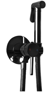 Смеситель встраиваемый Rea Loop Lungo black metallic REA-B5656 с гигиеническим душем