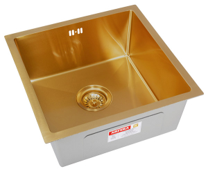 Кухонная мойка Arfeka Eco AR 45 Gold PVD Nano квадратная