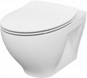 Подвесной унитаз Cersanit Moduo Clean On безободковый с сиденьем Slim Soft Close