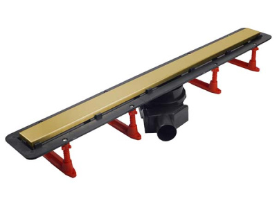 Душевой трап Pestan Confluo Frameless Line Gold 2 в 1 двусторонний под плитку