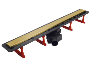 Душевой трап Pestan Confluo Frameless Line Gold 2 в 1 двусторонний под плитку