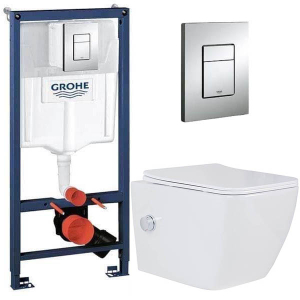 Комплект инсталляции Grohe Rapid SL 38772001 с унитазом Roxen Cube Bidet 530135-01X с функцией биде
