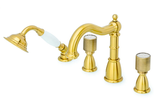 Смеситель на борт ванны Boheme Royal Crystal 391-Royal/CRST