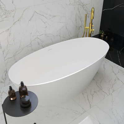 Ванна из искусственного камня Whitecross Glock белый матовый Solid Surface