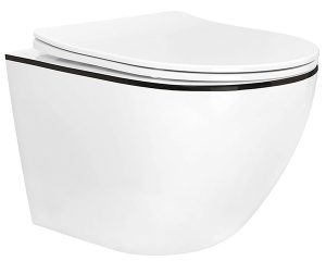 Подвесной унитаз Amore di Mare Delio Black Line P203B