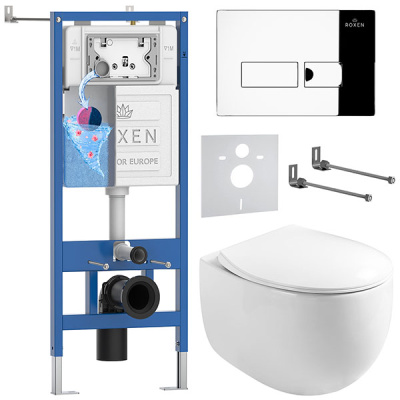 Комплект инсталляции 6 в 1 Roxen StounFix Dual Fresh 964205 с аромадозатором