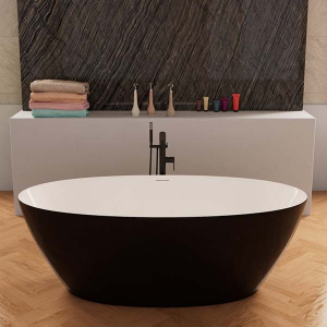 Акриловая ванна Frank F6123 White / Black, белый, черный