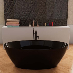 Акриловая ванна Frank F6123 Black, 170х81, черный