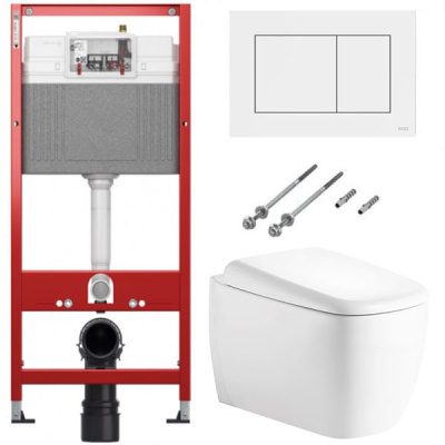 Комплект инсталляции TECEbase kit c кнопкой и подвесным унитазом Roxen Martin 530220-02