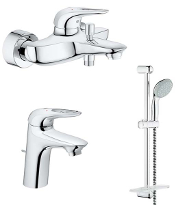 Набор смесителей Grohe Eurostyle 124416 c душевым гарнитуром