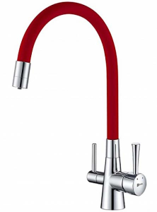 Смеситель для кухонной мойки Lemark Comfort LM3075C-Red с подключением к системе очистки воды