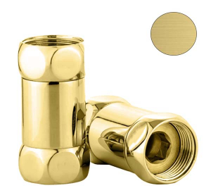 Комплект прямых американок 1-1/4"1-1/4" Г/Г матовое золото