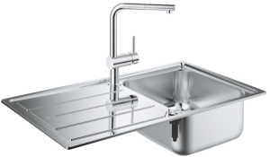 Кухонная мойка Grohe K500 31573SD0 + смеситель Grohe Minta 32168000