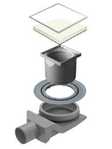 Душевой трап Pestan Confluo Dry 8 White Glass with flange