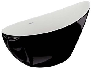 Акриловая ванна Polimat Zoe черный глянец