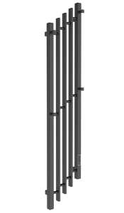 Полотенцесушитель Маргроид Ferrum Inaro Cascade СНШ профильный электрический (таймер) черный матовый