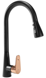 Смеситель для кухонной мойки Rea Mild black matt rose gold REA-B4801