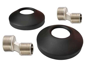 Комплект эксцентрики 3/4"х1/2" Ш/Ш + декоративные чашки 3/4" черный