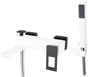 Смеситель для ванны Boheme Q 143-WB White Black