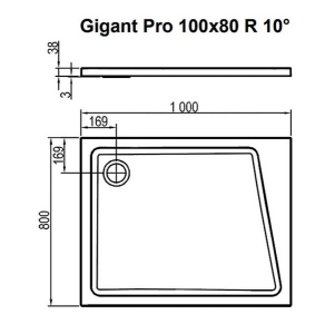 Душевой поддон Ravak 10° Gigant Pro